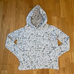 Frank & Eileen Limited Edition Tee Lab Graphic Raw Edge Pullover Hoodie Medium